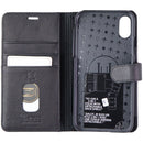 Unique London Genuine Leather 2 in 1 Folio for Apple iPhone Xs/X - Black