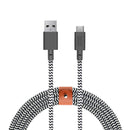 Native Union 10 Foot USB to USB-C Charge and Sync Braided Belt Cable - Gray