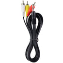 3 RCA Male to 3.5mm Male 6-Foot Cable Adapter Audio/Video Cable - Black