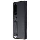 Samsung Leather Protective Cover with Strap for Galaxy Z Fold3 5G - Black