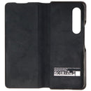 Samsung Leather Protective Cover with Strap for Galaxy Z Fold3 5G - Black