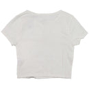 Pacsun Basic Tee with Single-Button Neck for Women - White (Size: XS)