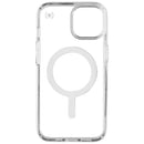Speck Perfect-Clear Case for MagSafe for iPhone 14 and iPhone 13 - Silver/Clear
