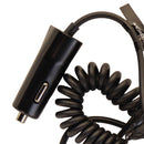 Verizon Coiled Car Charger with Micro-USB Connector and LED Light - Black