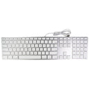 Apple Wired USB Keyboard for Mac OS - Silver/White (A1243, MB110LL/B)