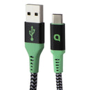Bionik (10-Ft) USB-A to USB-C Braided Charge/Sync Cable - Black/Teal/Silver