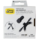 OtterBox (6.6Ft) Premium Pro USB-C to USB-C Car Charging Kit (30W) - Black