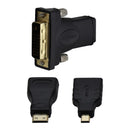 ReTrak Retrackable HDMI A/V Cable with Mini/Micro HDMI & DVI (5-Foot) - Black