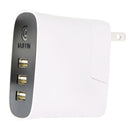 Griffin (10W/2.1A) Ultra-Powerful 3 Port USB Wall Charger - White/Black - Griffin - Simple Cell Shop, Free shipping from Maryland!