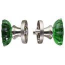 SHINY HANDLES Door Knob Set - Emerald Green / Silver - SHINY HANDLES - Simple Cell Shop, Free shipping from Maryland!