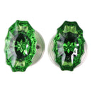 SHINY HANDLES Door Knob Set - Emerald Green / Silver - SHINY HANDLES - Simple Cell Shop, Free shipping from Maryland!