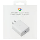 Google 30W Fast Charge USB-C Charger and Cable - White (G9BR1) - Google - Simple Cell Shop, Free shipping from Maryland!