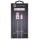 mWorks! mPOWER! Braided USB Lightning Cable for Apple Devices (6ft) - Silver - mWorks! - Simple Cell Shop, Free shipping from Maryland!