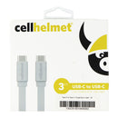 CellHelmet (3-Ft) USB-C to USB-C Flat Charge/Sync Cable - Gray - CellHelmet - Simple Cell Shop, Free shipping from Maryland!