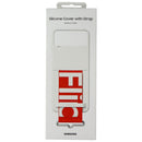 SAMSUNG Silicone Cover with Strap for Samsung Galaxy Z Flip4 - White / Orange