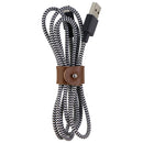 Native Union 4-Foot Micro-USB to USB Braided Cable + Leather Strap - Black/White - Native Union - Simple Cell Shop, Free shipping from Maryland!