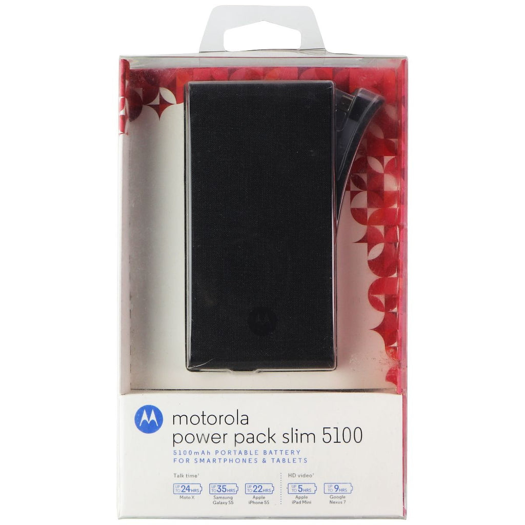 Motorola Power Pack Slim 5100mah Power Bank with MicroUSB Cable Dar