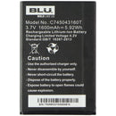 BLU (C745043160T) Lithium-Ion Battery (3.7V/5.92Wh/1600mAh) - Black - BLU - Simple Cell Shop, Free shipping from Maryland!