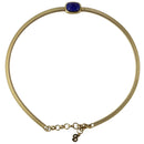 Chr.Doir Gold Choker Necklace with Blue Stone (Approx. 15-inches) - Chr.Doir - Simple Cell Shop, Free shipping from Maryland!