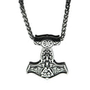 GuoShuang Nordic Viking Mjolnir Thor Hammer Valknut Stainless Steel Necklace - GuoShuang - Simple Cell Shop, Free shipping from Maryland!