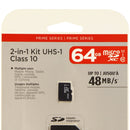 Gigastone 2-in-1 Kit UHS-1 Class 10 64GB Micro SDXC 48MB/s Memory Card - Gigastone - Simple Cell Shop, Free shipping from Maryland!