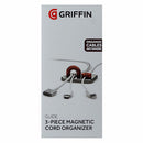 Griffin Guide 3-Piece Magnetic Cord Organizer - Silver - Griffin - Simple Cell Shop, Free shipping from Maryland!