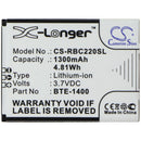 Cameron Sino (CS-RBC220SL) Lithium-Ion Battery (3.7V/4.81Wh/1300mAh) - Cameron Sino - Simple Cell Shop, Free shipping from Maryland!