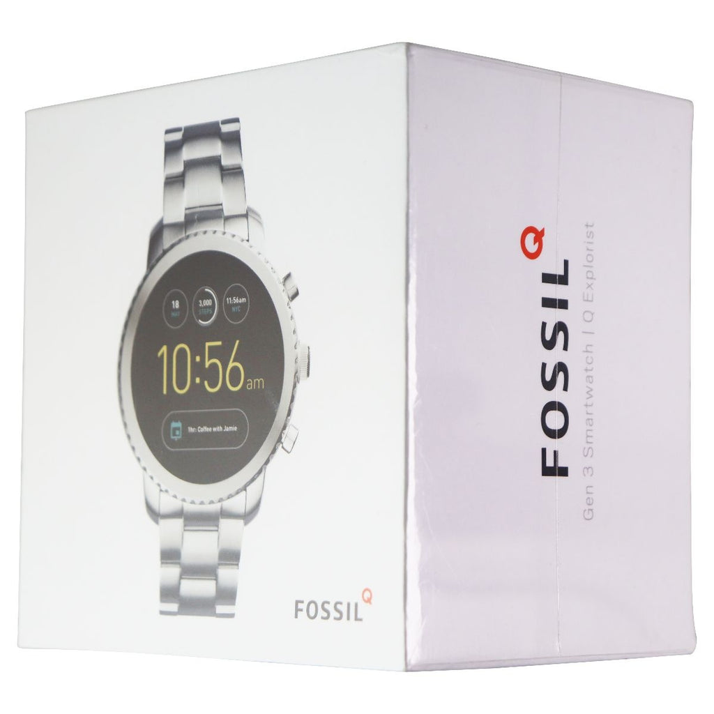 Fossil Q Mens Gen Explorist Stainless Steel Smartwatch Silver-Tone