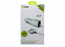 Apple iPhone 4/4S 30pin Car Charger - 2.1A w/extra USB White - Muvit - Simple Cell Shop, Free shipping from Maryland!