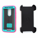 OtterBox Defender Series Case for Motorola Moto X 2nd Gen Pink and Teal *Cover - OtterBox - Simple Cell Shop, Free shipping from Maryland!