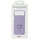 Samsung Silicone Cover with Ring for Samsung Galaxy Z Flip4 - Bora Purple - Samsung - Simple Cell Shop, Free shipping from Maryland!