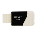 PNY USB Flash Drive with 64GB of Storage for Computers - White / Black - PNY - Simple Cell Shop, Free shipping from Maryland!