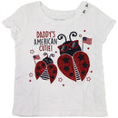 The Childrens Place - Short Sleeve T-Shirt Toddler (3T) - White / American Cutie - The Children&