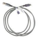 PureGear Braided MFI USB-A Metallic Charge-Sync Cable 4Ft - Silver - PureGear - Simple Cell Shop, Free shipping from Maryland!