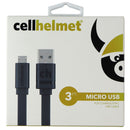 Cellhelmet Micro USB Charge/Sync Cable 3ft Flat - Black - CellHelmet - Simple Cell Shop, Free shipping from Maryland!
