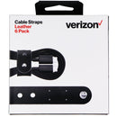 Verizon (6-Pack) of Leather Cable Straps for Cable Management - Black Leather - Verizon - Simple Cell Shop, Free shipping from Maryland!