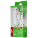 NEM (2.1A) Single USB Car Charging Adapter with 5-Ft Cable for iPhones - White - NEM - Simple Cell Shop, Free shipping from Maryland!