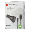 PowerPeak QuickCharge 3.0 Car Charger with Braided 4-Ft Micro-USB Cable - Black - PowerPeak - Simple Cell Shop, Free shipping from Maryland!