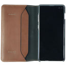 Platinum Folio Leather Wallet Case for Samsung Galaxy S10+ Smartphones - Bourbon - Platinum - Simple Cell Shop, Free shipping from Maryland!