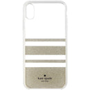 Kate Spade Hybrid Case for Apple iPhone XS Max - Clear / Gold Glitter Stripes - Kate Spade - Simple Cell Shop, Free shipping from Maryland!