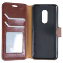 MyBat Leather Folio Wallet Case for Alcatel Revvl 2 - Brown Leather - MyBat - Simple Cell Shop, Free shipping from Maryland!