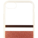 Kate Spade Flexible Hard Case for iPhone 8 7 - Clear/Rose Gold/Glitter Stripe - Kate Spade - Simple Cell Shop, Free shipping from Maryland!