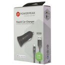 PowerPeak (12W/2.4A) Rapid Car Charger with Braided 4-Ft Cable - Black - PowerPeak - Simple Cell Shop, Free shipping from Maryland!