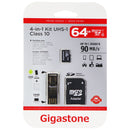 Gigastone Prime Series microSDXC Card (4-in-1) Kit - (64GB / 90MB/s) - Gigastone - Simple Cell Shop, Free shipping from Maryland!