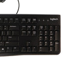 Logitech MK120 Desktop Corded Mouse and Keyboard Combo Set - Black
