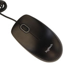 Logitech MK120 Desktop Corded Mouse and Keyboard Combo Set - Black