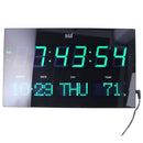 HITO 14.2-inch Oversized LED Wall Clock - Black/Green (HT6033) - HITO - Simple Cell Shop, Free shipping from Maryland!