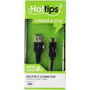 Hottips 8Ft Charge and Sync Cable for USB Type-C Devices - Black - Hottips - Simple Cell Shop, Free shipping from Maryland!