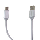 PowerPeak 10ft. Braided Nylon (USB) to (USB-C) Charge & Sync Cable - Silver - PowerPeak - Simple Cell Shop, Free shipping from Maryland!