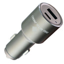 Qmadix (Quick Charge 3.0) Metal Jacket USB-C & USB Vehicle Charger - Gunmetal - Qmadix - Simple Cell Shop, Free shipping from Maryland!
